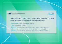 Jornada OTRI: Taller Redes Sociales Institucionales en la UMA: Difusión de la Investigación