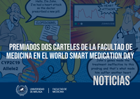 Premiados dos carteles realizados por estudiantes de la Facultad de Medicina en el WORLD SMART MEDICATION DAY
