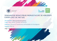 Seminario de redacción de propuestas ERC de Horizonte Europa (StG, CoG, AdG, SyG)