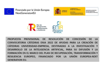 Resolución provisional de la convocatoria Cátedras ENIA 2022