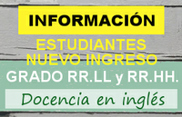Información sobre docencia en inglés. Estudiantes de nuevo ingreso en el Grado en RR.LL. y RR.HH. 