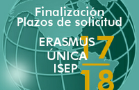 Finalización de los plazos de solicitud online. Convocatorias: Erasmus, Única e ISEP 17/18