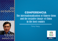 Conferencia The internationalization of Chinese firms and the negative image of China in the host country