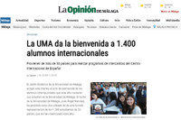 La UMA da la bienvenida a 1.400 alumnos internacionales