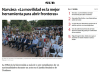 Narváez: "La movilidad es la mejor herramienta para abrir fronteras"