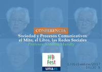 Conferencia “Sociedad y procesos comunicativos: el mito, el libro, las redes sociales”