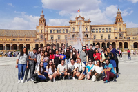 Erasmus de la UMA visitan el Parlamento de Andalucía