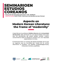 Seminario | Aspects on Modern Korean Literature: the frame of ‘modernity