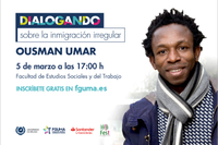 El ciclo «Dialogando FGUMA» aborda la cuestión migratoria con Ousman Umar