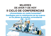 II Ciclo de conferencias: Mujeres de ayer y hoy