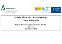 Jornada virtual sobre convocatorias 2022 del Clúster 4 de Horizonte Europa: Industria
