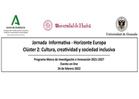 Jornada virtual Horizonte Europa – Clúster 2: Cultura, creatividad y sociedad inclusiva