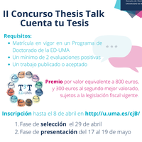 II Concurso Thesis Talk-Cuenta tu tesis
