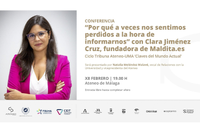 La periodista Clara Jiménez charlará sobre desinformación en el segundo encuentro de "Claves del mundo actual" que coorganizan el CEIT y el Ateneo de Málaga