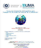Cartel Curso de orientación bibliográfica para TFG en Ciencias de la Educación OctNov23