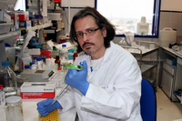 El investigador Rafael Cañas en el laboratorio
