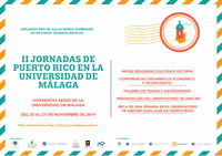 Cartel II Jornadas de Puerto Rico en la Universidad de Málaga