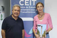 María Chantal Pérez Hernández durante su visita al CEIT