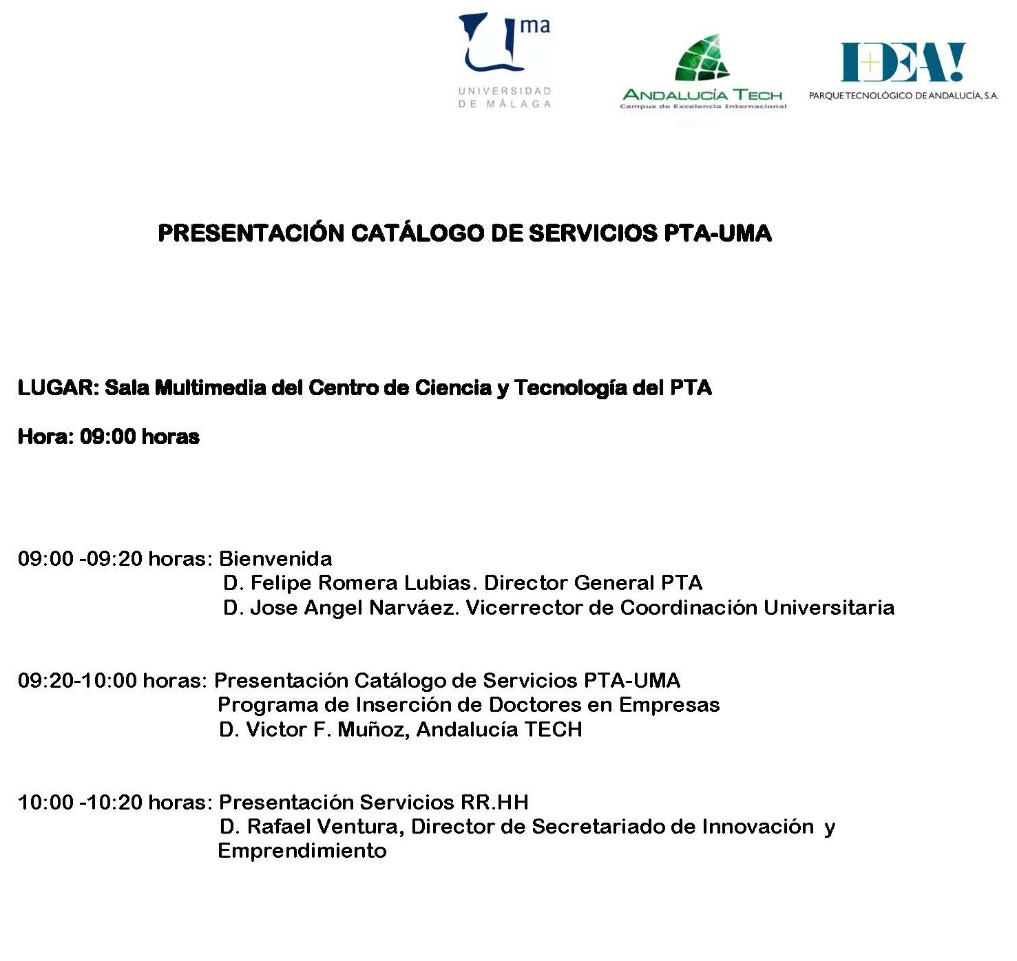 OTRI - Presentacion Catalogo PTA-UMA