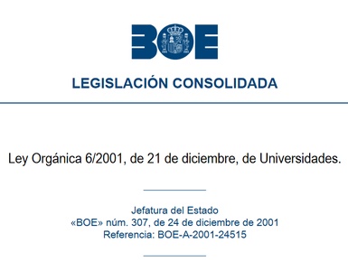 Ley Orgánica de Universidades Universidad de Málaga