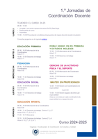 I Jornadas de Coordinación Docente Curso 2024-25