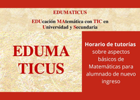 Horario de tutorías especiales para los materiales sobre aspectos básicos de Matemáticas para alumnado de nuevo ingreso