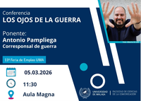 Antonio Pampliega, corresponsal de guerra, visita la Facultad el 5 de marzo