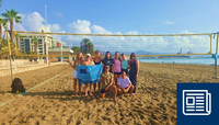Eurodesk organiza un encuentro deportivo en la playa con el alumnado internacional de la UMA