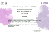 Acto de graduación del Máster en Igualdad y Género