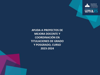 Ayudas a Proyectos de Coordinación de enseñanzas en titulaciones de grado y posgrado 2023-2024