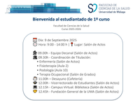 Actos de bienvenida al estudiantado de 1º curso 2025-26