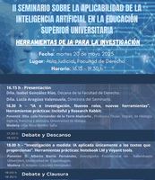 "II Seminario sobre la aplicabilidad de la inteligencia artificial en la educación superior universitaria: Herramientas de IA para la investigación"