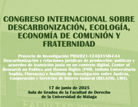 Congreso Internacional sobre descarbonización, ecología, economía de comunión y fraternidad