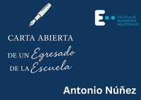 Carta abierta de Antonio Núñez, egresado de la Escuela