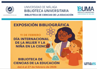 Exposición bibliográfica en la Biblioteca de Ciencias de la Educación con motivo del Día Internacional de la Mujer y la Niña en la Ciencia