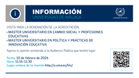 Renovación Acreditación Máster en Cambio Social y Profesiones Educativas