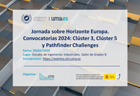 Jornada Horizonte Europa. Convocatoria 2024: Clúster 3, Clúster 5 y Pathfinder Challenges