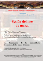 Seminario: La financiación de las Comunidades Autónomas, de las musas al teatro
