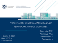 Presentación Memoria Académica y Reconocimiento Estudiantes