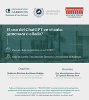 Congreso Garrigues-UMA: "El uso del ChatGPT en el aula: ¿amenaza o aliado?"