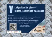 V Certificado de extensión universitaria en la igualdad de género: formas, contenidos y acciones