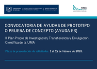 Ayudas E3- Convocatoria 2026 de Ayudas de Prototipo del Plan Propio de la UMA