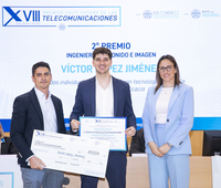 Un estudiante del Grado en Ingeniería de Sonido e Imagen obtiene el segundo premio en la XVIII edición de los Premios Futuro de las Telecomunicaciones.