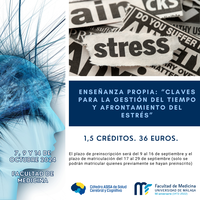 Enseñanza Propia: “Claves para la gestión del tiempo y afrontamiento del estrés”