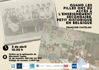 Conferencia "Quand les filles ont eu accès à l’enseignement secondaire. Petit historique en Belgique"