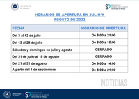 HORARIO DE VERANO