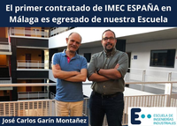 Visita del primer contratado de IMEC España en Málaga, egresado de la EII