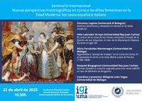 Seminario Internacional "Nuevas perspectivas historiográficas en torno a las élites femeninas en la Edad Moderna: los casos español e italiano"