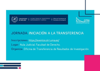 Jornada "Iniciación a la Transferencia". Ciclo Jornadas OTRI 2025-26