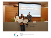 Miriam del Carmen Serón Berlanga, estudiante de ADE, ha recibido el Premio al Mejor TFG
